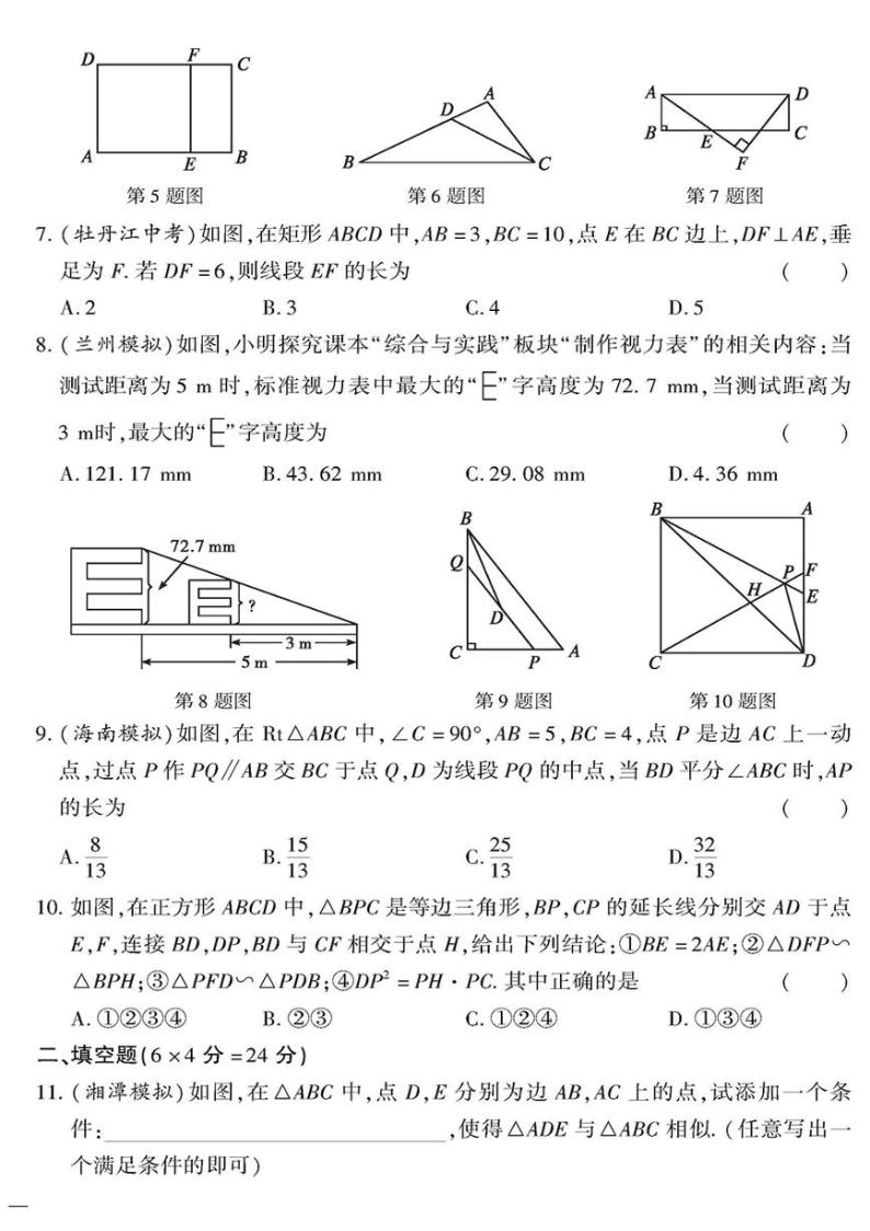 （2023秋）（初中）-北师版数学（九年级全一册上）- 专题三 图形的相似02