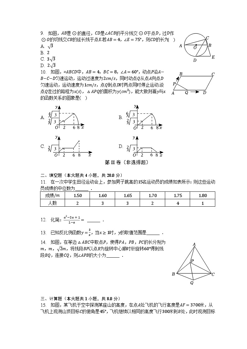 2023年安徽省滁州市凤阳县东片中考数学二模试卷(含解析)第2页