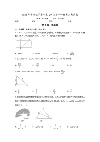 2023年中考数学专项复习测试卷——锐角三角函数