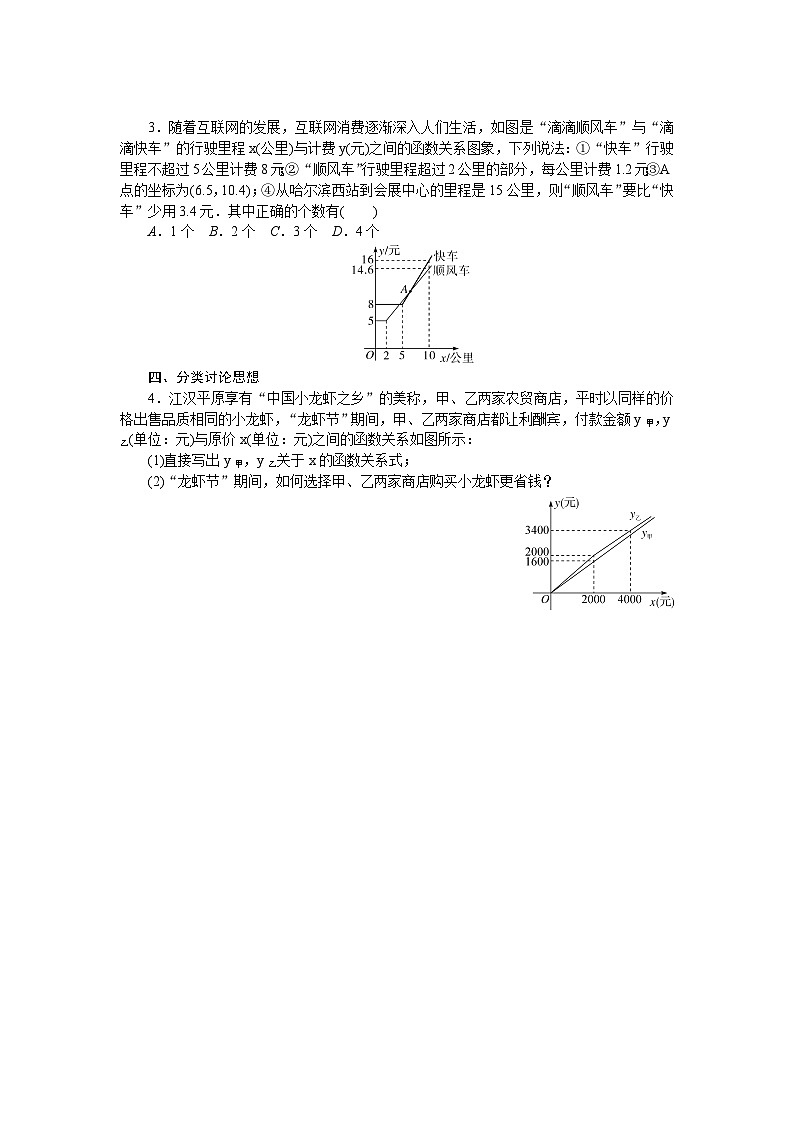 中考训练解题技巧专题:利用一次函数解决实际问题专项训练与解析第2页