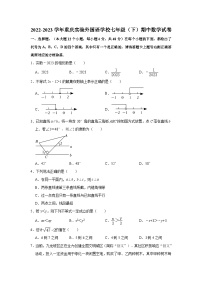 2022-2023学年重庆实验外国语学校七年级（下）期中数学试卷(含解析)
