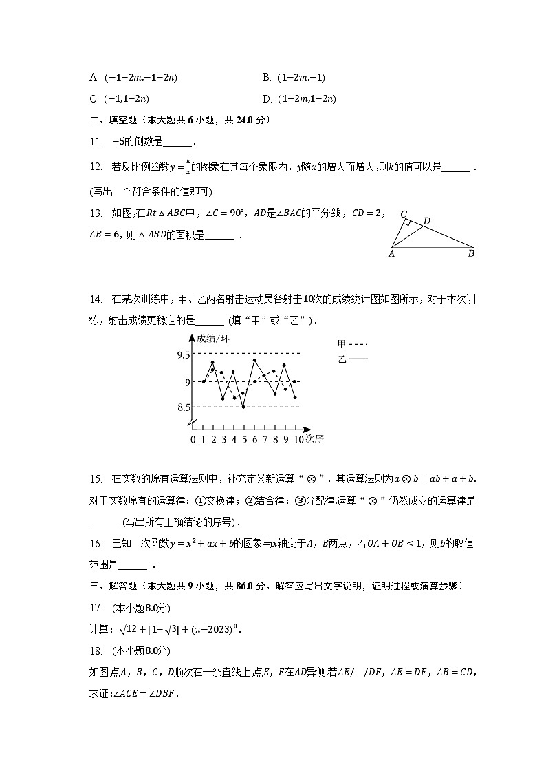 2022-2023学年福建省福州市福清市西山学校九年级(下)期中数学试卷(含解析)第3页
