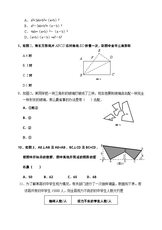 华东师大版八年级上册数学期末练习题第2页