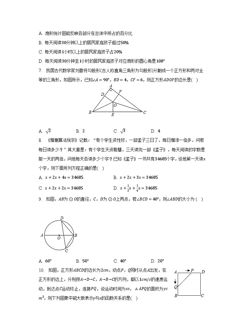 2023年甘肃省陇南市中考数学模拟试卷(5月份)(含解析)02