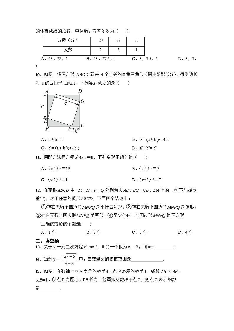 2022-2023学年沪科版数学八年级下册+期末综合检测卷02