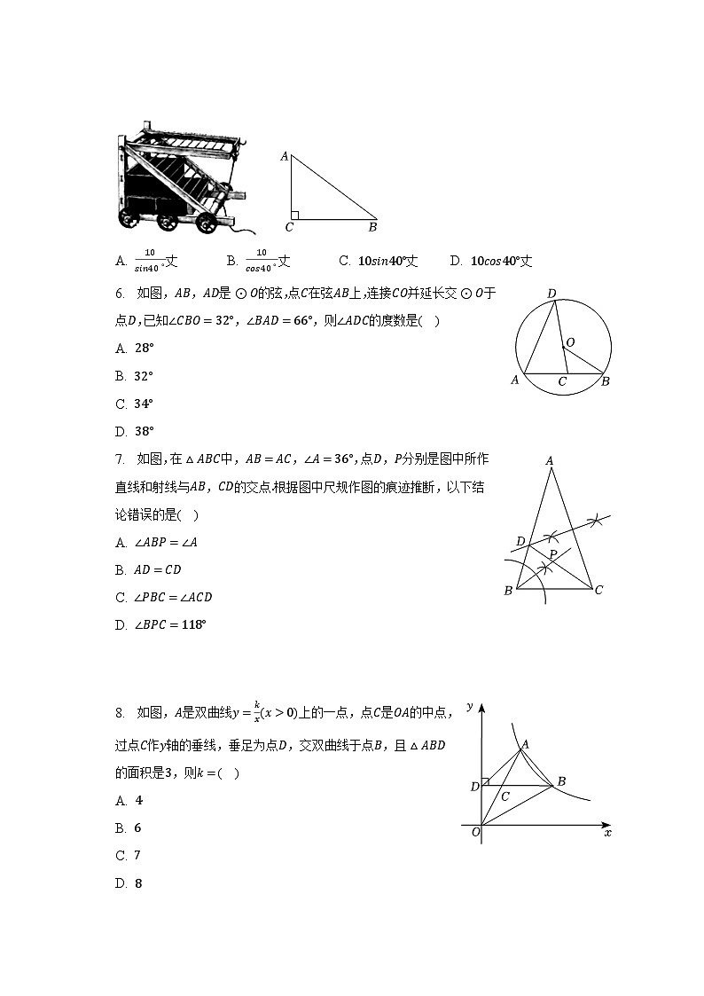 2023年吉林省长春市南关区东北师大附中净月实验学校中考数学一检试卷(含解析)第2页