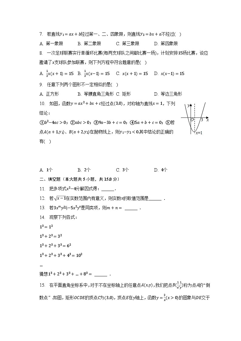 2023年广东省茂名市茂南区部分学校中考数学二模试卷(含解析)第2页