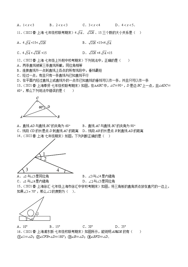 特训17 期末历年选填题82道(上海精选归纳)(原卷版)第2页