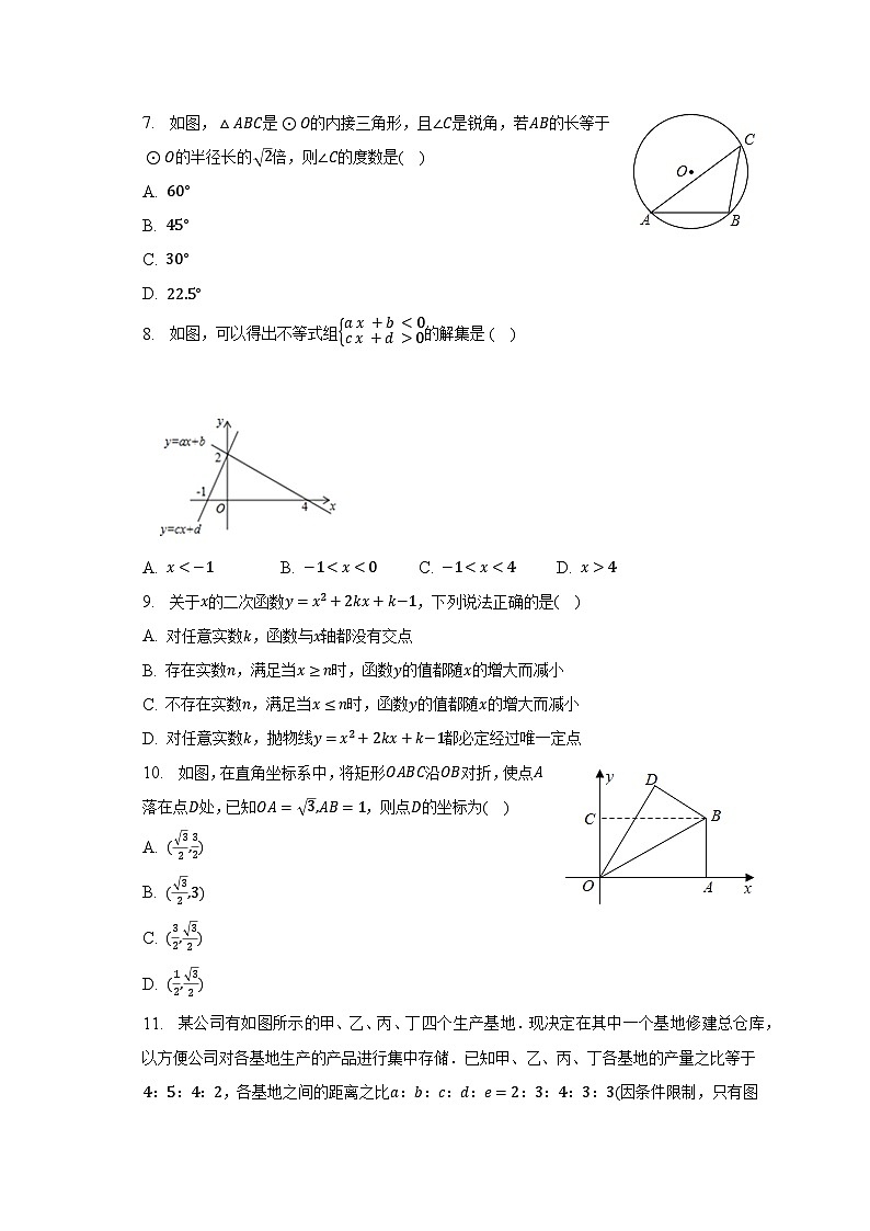 2023年湖南省衡阳市蒸湘区育贤中学中考数学模拟试卷(含解析)02