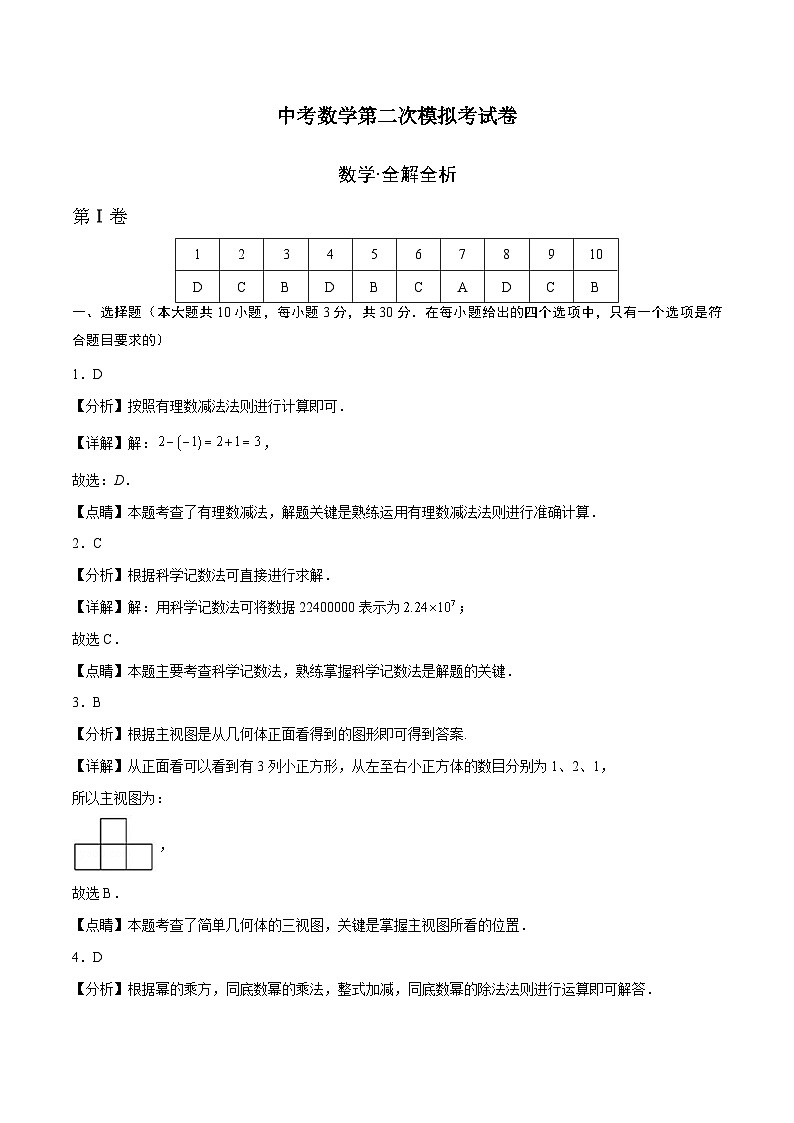 数学(南通卷)(全解全析)第1页
