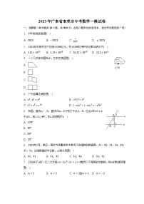 2023年广东省东莞市中考数学一模试卷（含解析）