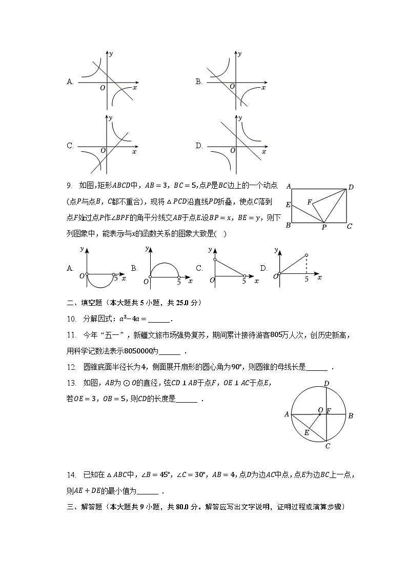 2023年新疆乌鲁木齐市经开区中考数学适应性试卷(5月份)-普通用卷02