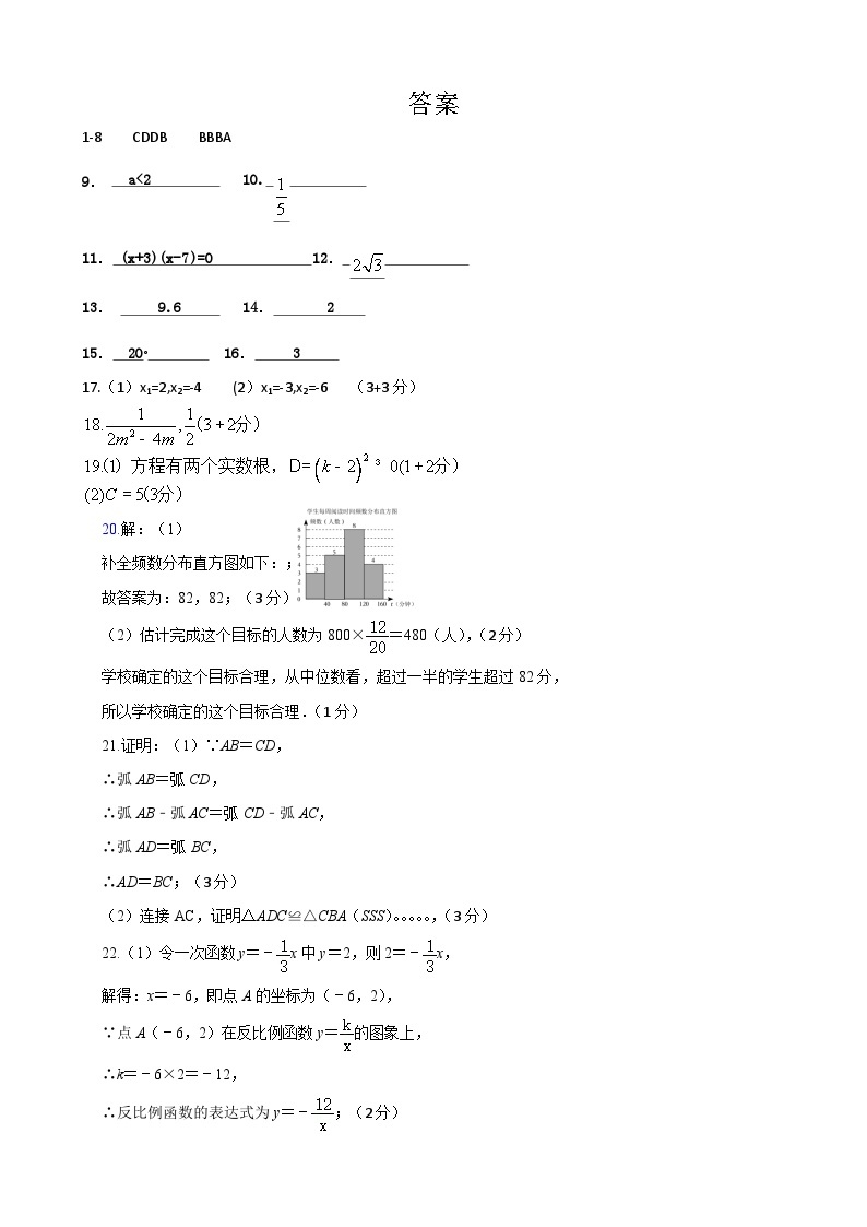 江苏省盐城市景山中学2022--2023学年下学期（月考）第二次课堂检测八年级数学试卷01