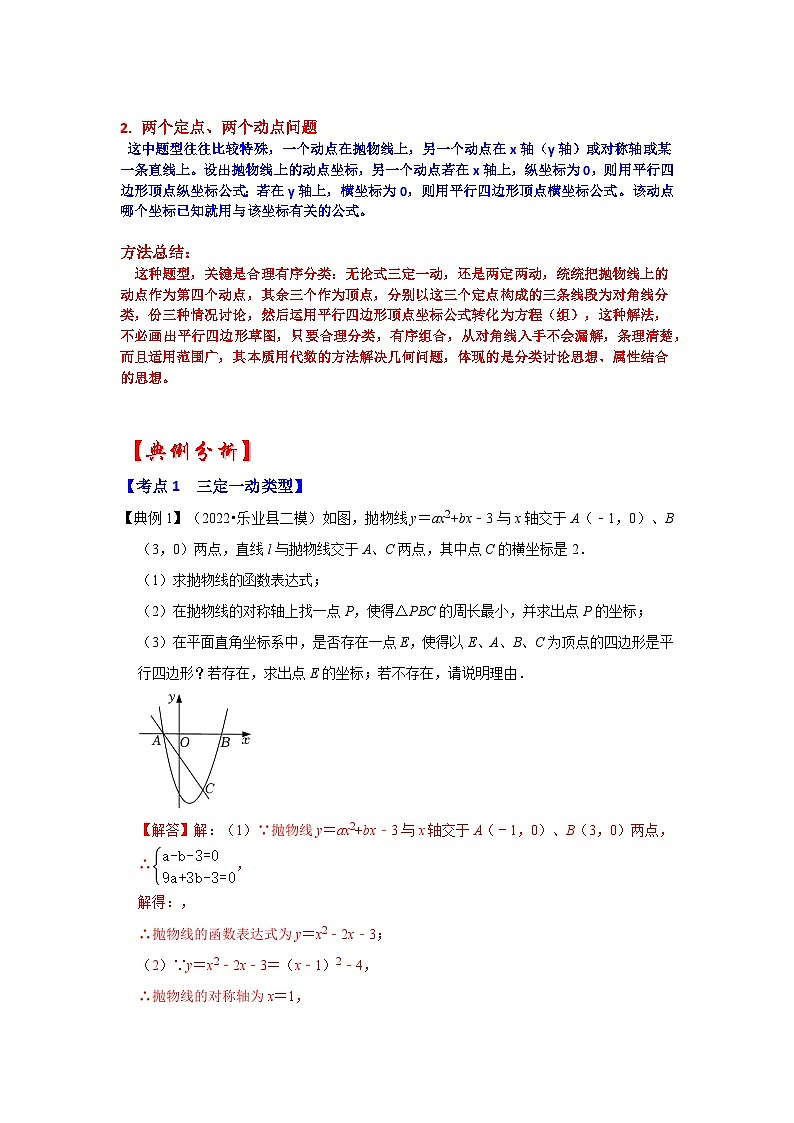 专题08 二次函数与平行四边形有关的问题(知识解读)-备战中考数学《重难点解读•专项训练》(全国通用)02