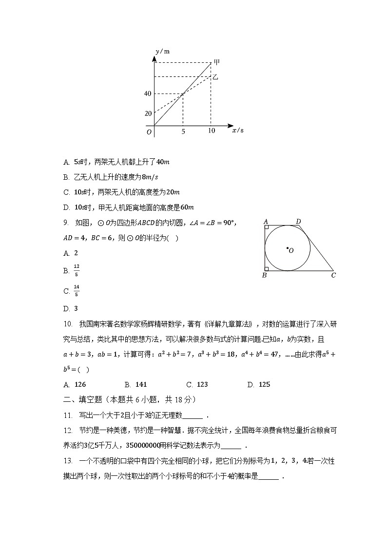 2023年湖北省武汉市江岸区中考数学一模试卷(含答案)第2页
