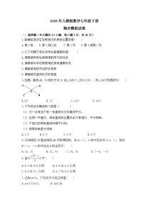 2023年人教版数学七年级下册期末模拟试卷(含答案)