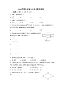 2023年浙江省丽水市中考数学试卷（含解析）