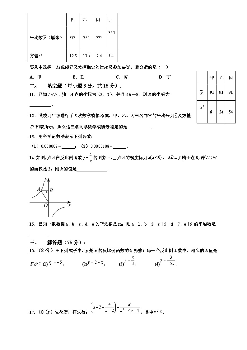 2022-2023学年华师大版八年级下册数学期末检测02