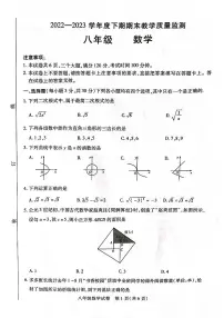 河南省信阳市固始县2022-2023学年八年级下学期6月期末数学试题