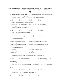2022-2023学年四川省内江市威远中学八年级（下）期中数学试卷（含解析）