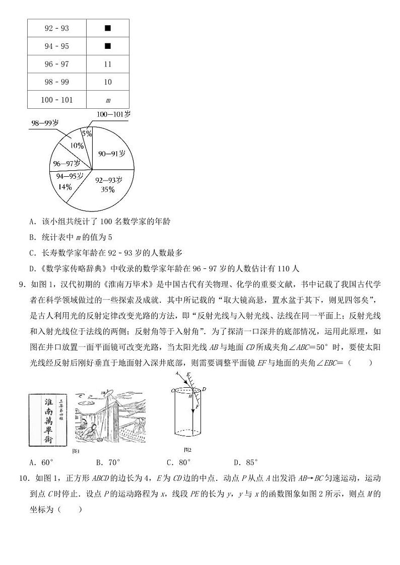 2023年甘肃省白银市中考数学试卷【附参考答案】第2页