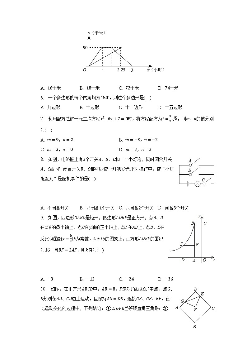 2022-2023学年安徽省淮北市八校联盟九年级(下)第一次月考数学试卷(含解析)第2页