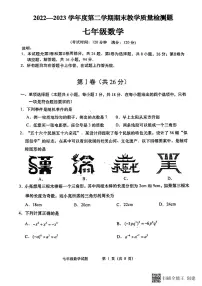 山东省青岛市黄岛区2022-2023学年七年级下学期6月期末数学试题