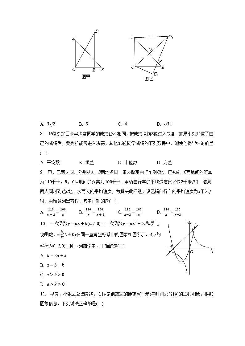 2023年黑龙江省绥化市中考数学适应性试卷(含解析)第2页