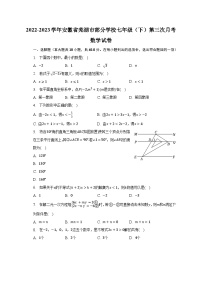 2022-2023学年安徽省芜湖市部分学校七年级（下）第三次月考数学试卷（含解析）