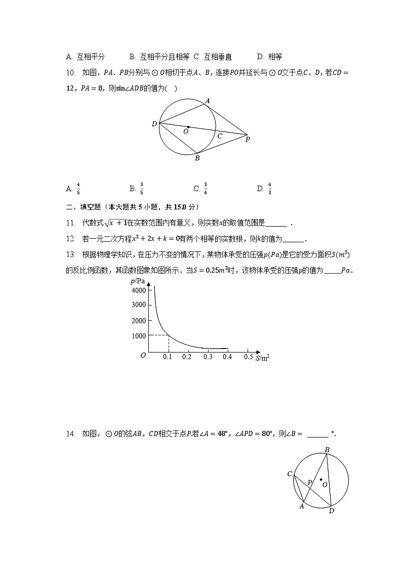 2023年广东省阳江市阳春市中考数学二模试卷(含解析)02