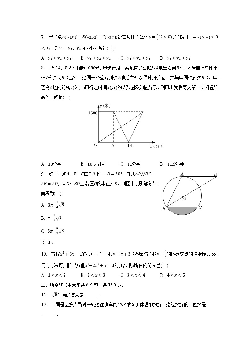 2022-2023学年湖北省武汉市江岸区解放中学九年级（下）月考数学试卷（3月份）（含解析）02