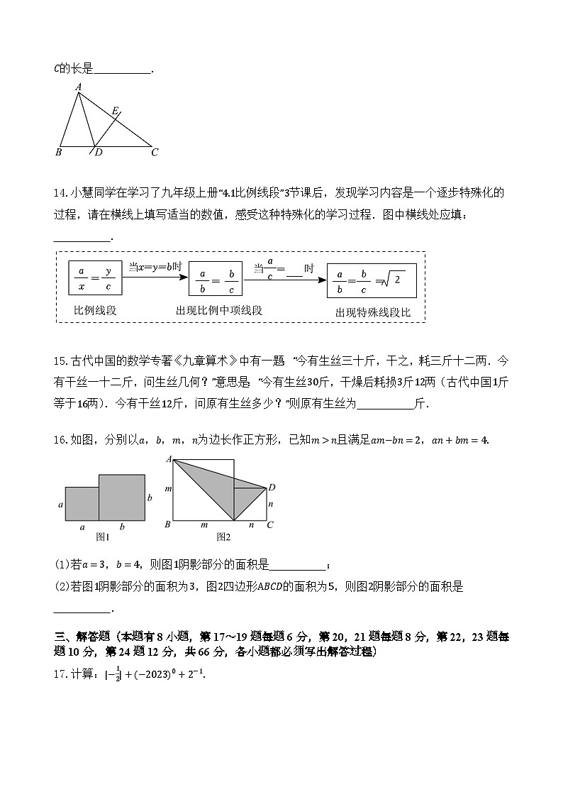 2023年浙江省丽水市中考数学试卷(含解析)第3页