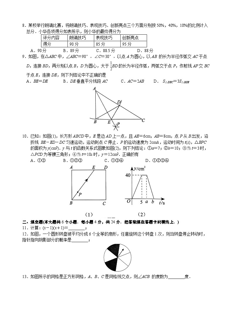 山东省济南市槐荫区2022-2023学年七年级下学期期末考试数学试题(含答案)02