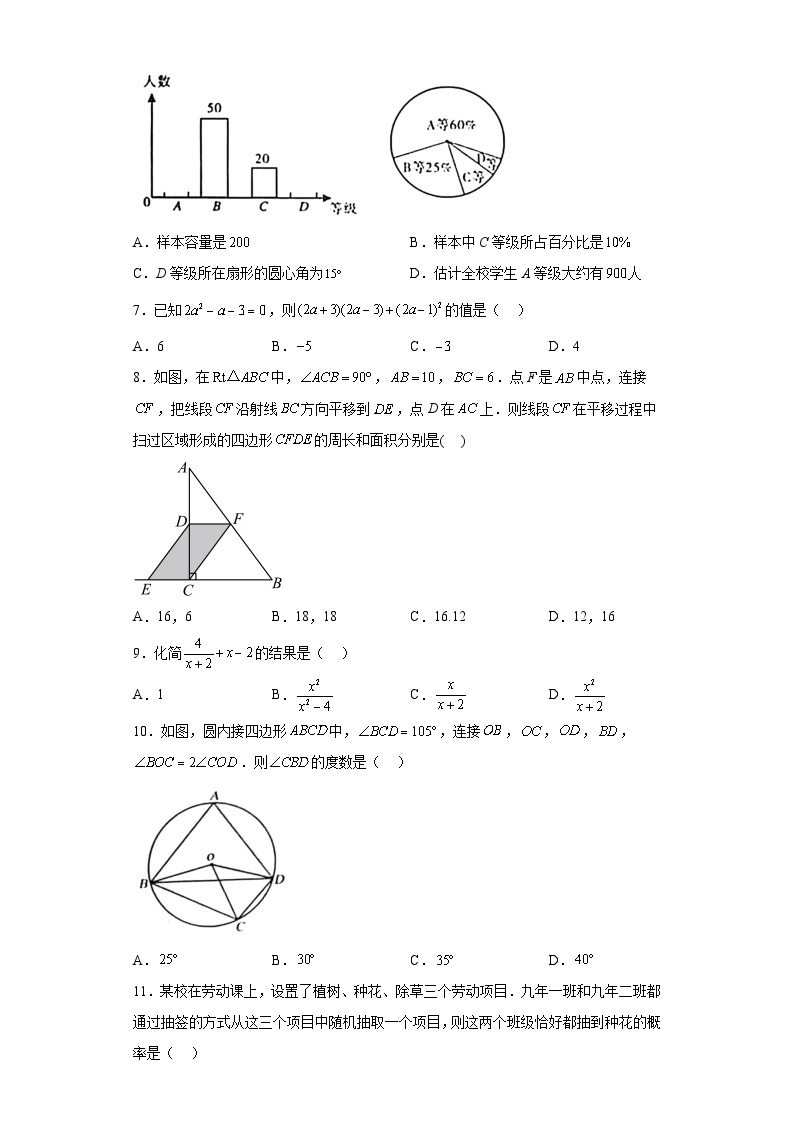 2023年内蒙古赤峰市中考数学真题（含答案）02