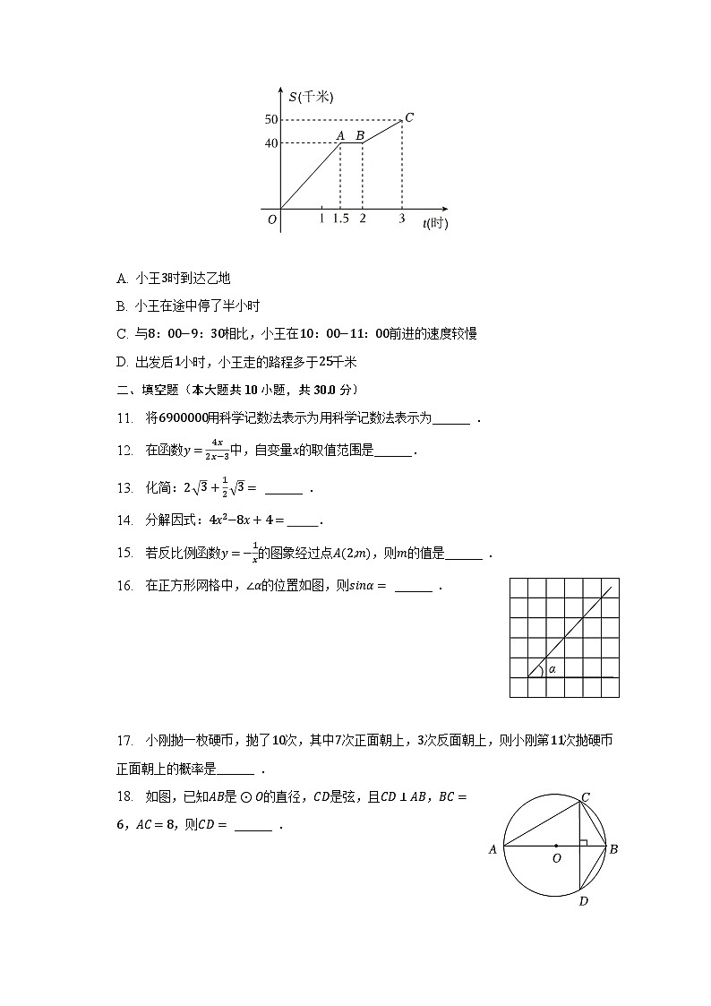 2023年黑龍江省哈爾濱重點中學(xué)中考數(shù)學(xué)結(jié)課試卷（含解析）第3頁