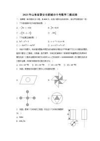 2023年山东省泰安市肥城市中考数学二模试卷（含答案）
