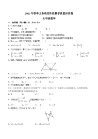 四川省广安市邻水县2022-2023学年七年级下学期期末数学试题(含答案)