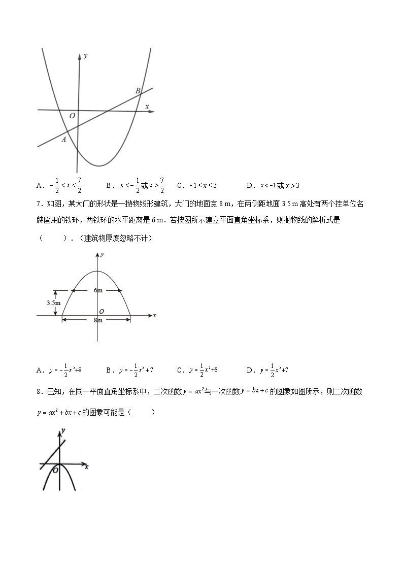 【暑假提升】浙教版数学八年级（八升九）暑假-专题第13讲《二次函数 单元综合检测（基础过关）》预习讲学案02