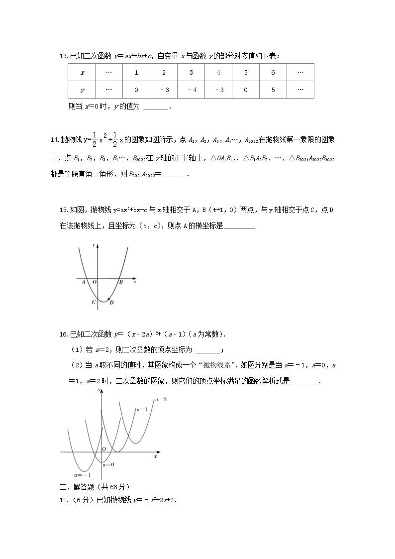 人教版数学九上 《22.1二次函数的图像与性质》综合测试卷03