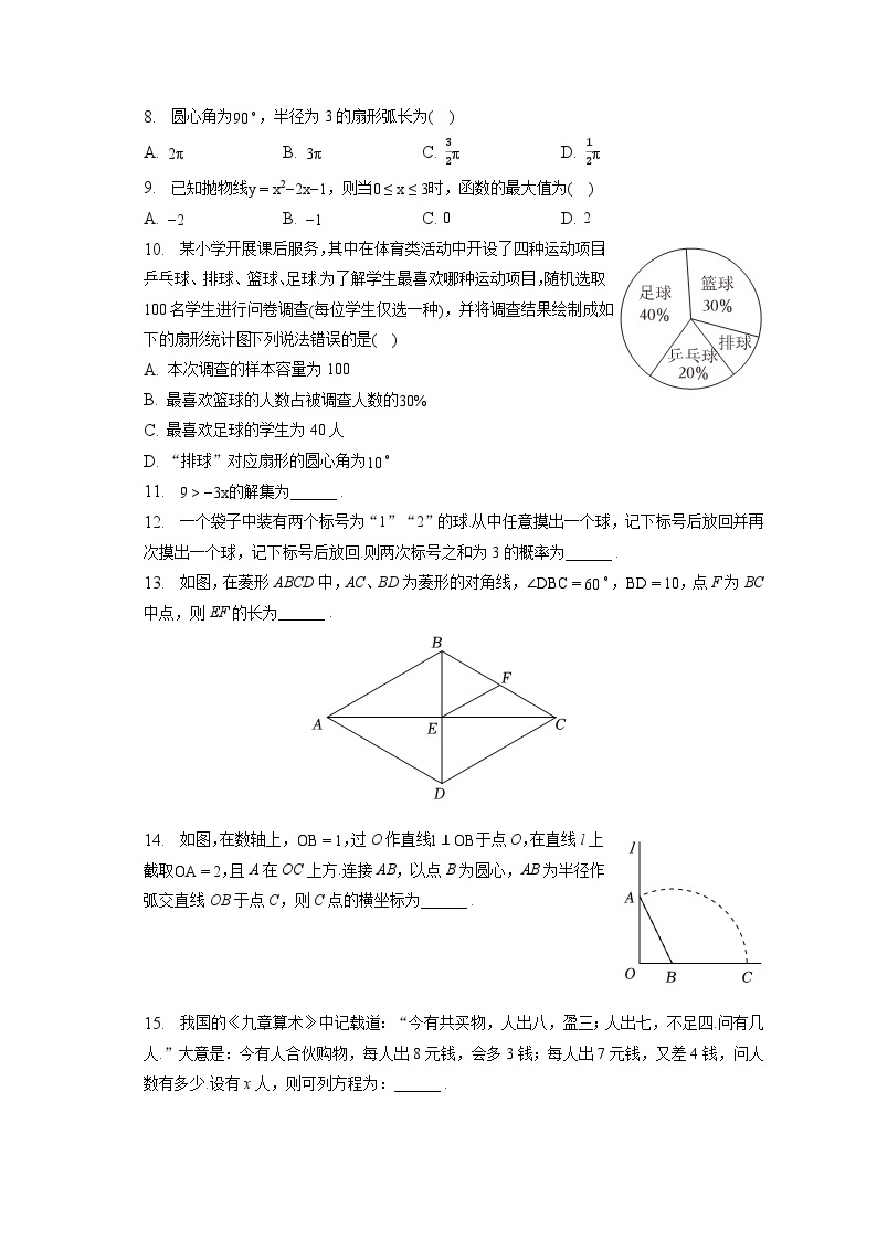 2023年辽宁省大连市中考数学试卷（含答案解析）02