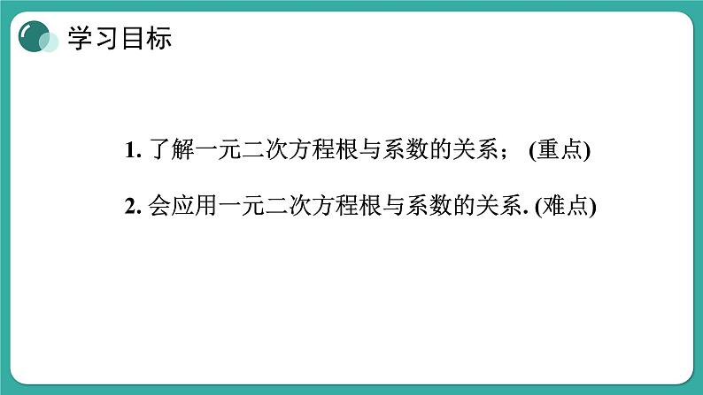 华师大版数学九上22.2 第5课时 一元二次方程的根与系数的关系(课件PPT)02