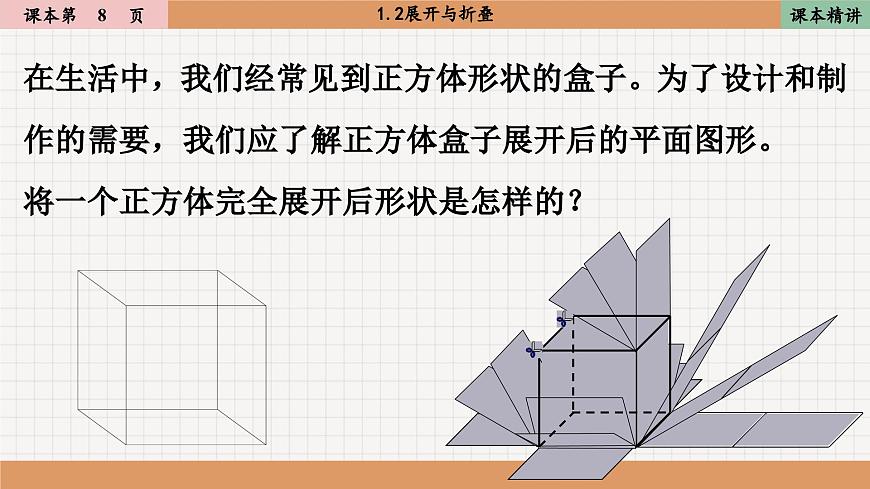 北師大版數(shù)學(xué)七上1.2展開與折疊（課件PPT）第3頁