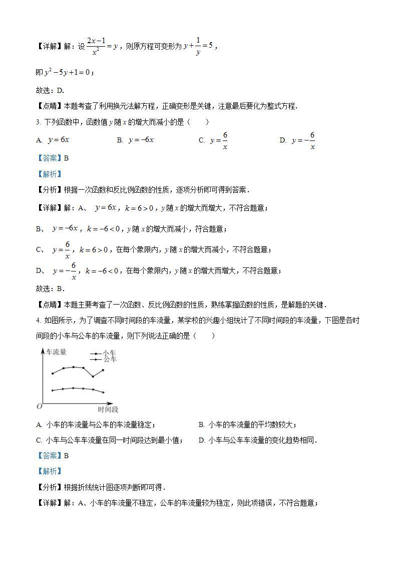 2023年上海市中考数学真题02