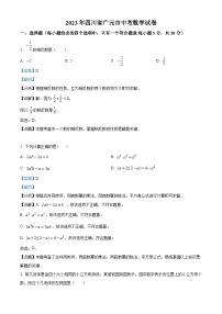 2023年四川省广元市中考数学真题（含解析）