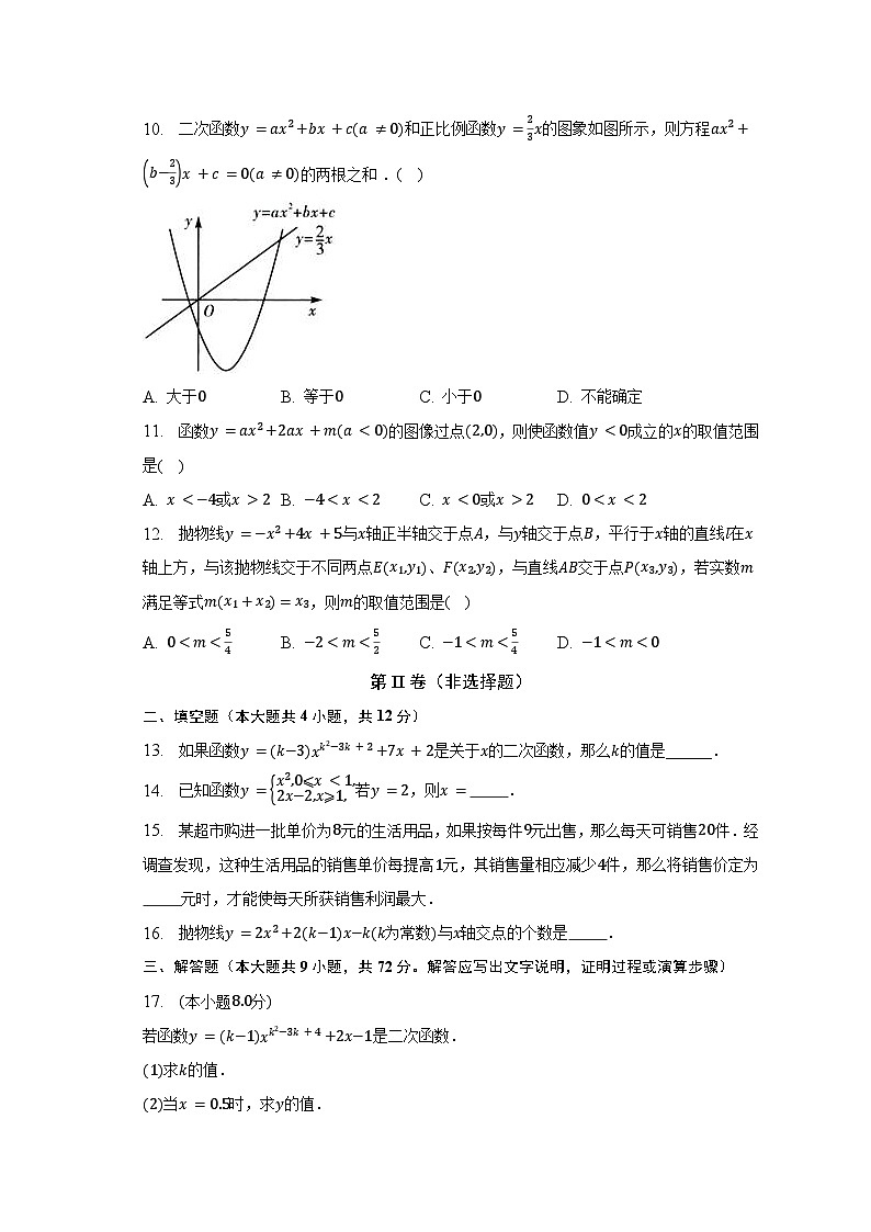 第二單元《二次函數(shù)》(標(biāo)準(zhǔn))單元測(cè)試卷(含解析)第3頁(yè)
