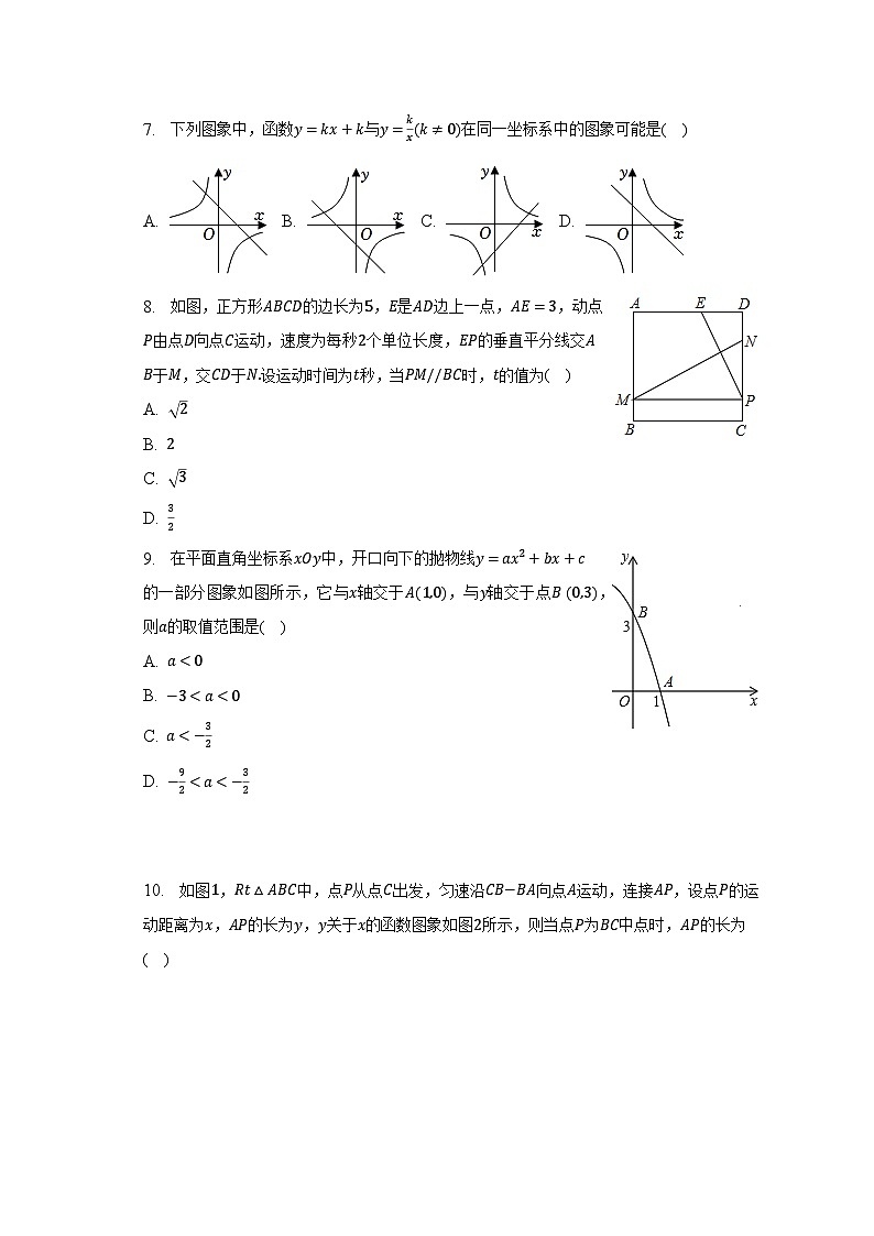 2023年河南省信阳市潢川县中考数学一模试卷(含解析)02