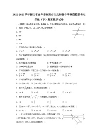 2022-2023学年浙江省金华市东阳市江北初级中学等四校联考七年级（下）期末数学试卷（含解析）