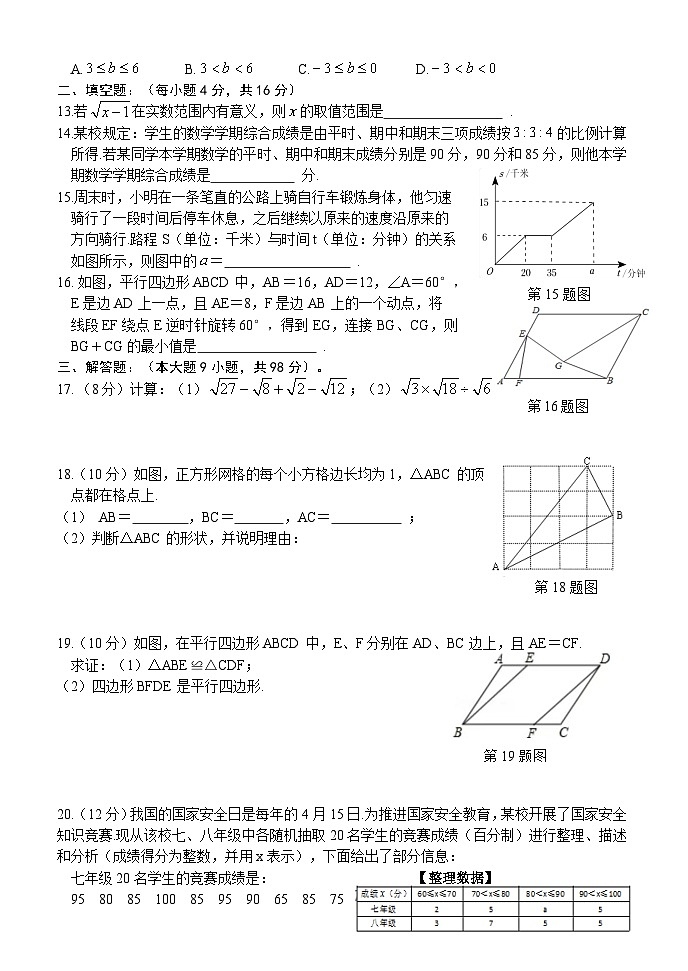 贵州省_黔东南州2022-2023学年八年级下学期期末考试+数学试卷(含答案)第2页