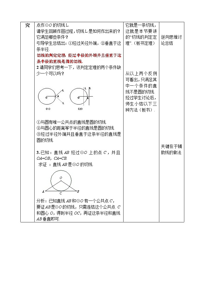 人教版九年级数学上册24.2.2《直线和圆的位置关系》第2课时)PPT课件+教案+学案+练习02