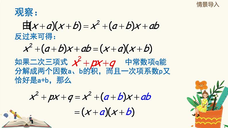 9.15十字相乘法(同步课件)-【一堂好课】2021-2022学年七年级数学上册同步精品课堂(沪教版)第5页